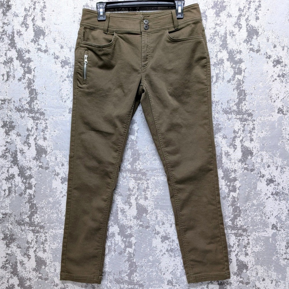 PrAna Hayvin Cargo Women's Brown Sz 8 29 Pocket‎ Utility Pants W32 L29.5 EUC